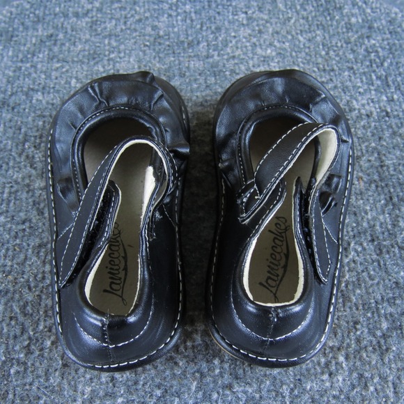 Laniecakes Girls Mary Jane  Sz‎ T 8 Medium Black Synthetic Hook & Loop - Picture 4 of 6